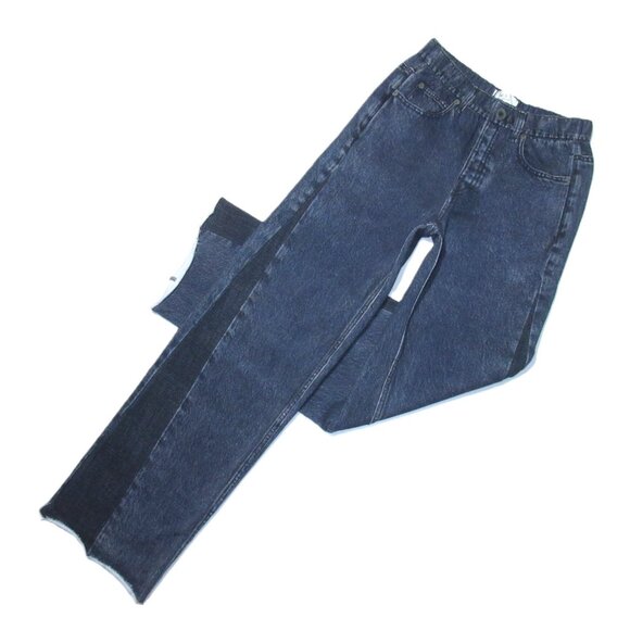 NWT rag & bone Miramar Wide Leg in Bridle Trail Photo Printed Faux Jean Pants XS - Picture 4 of 12